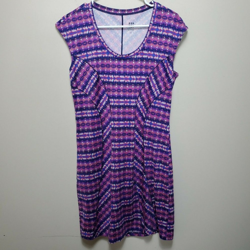 Title Nine 9 Athletic Dream Dress Sz M Sleeveless Blue Purple Pink‎ Pocket Tank